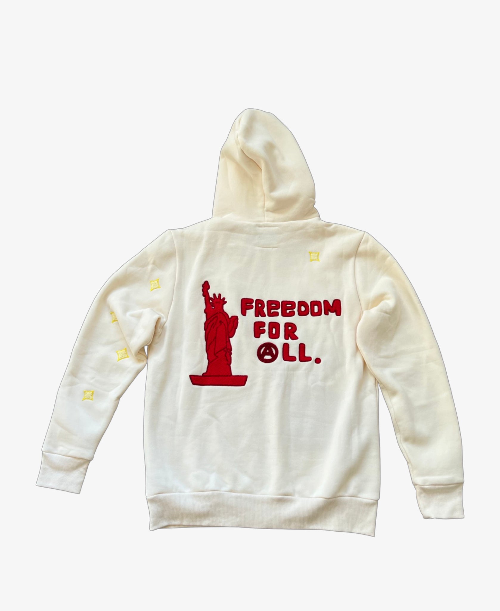 False Freedom - White and Red Skeleton Hoodie