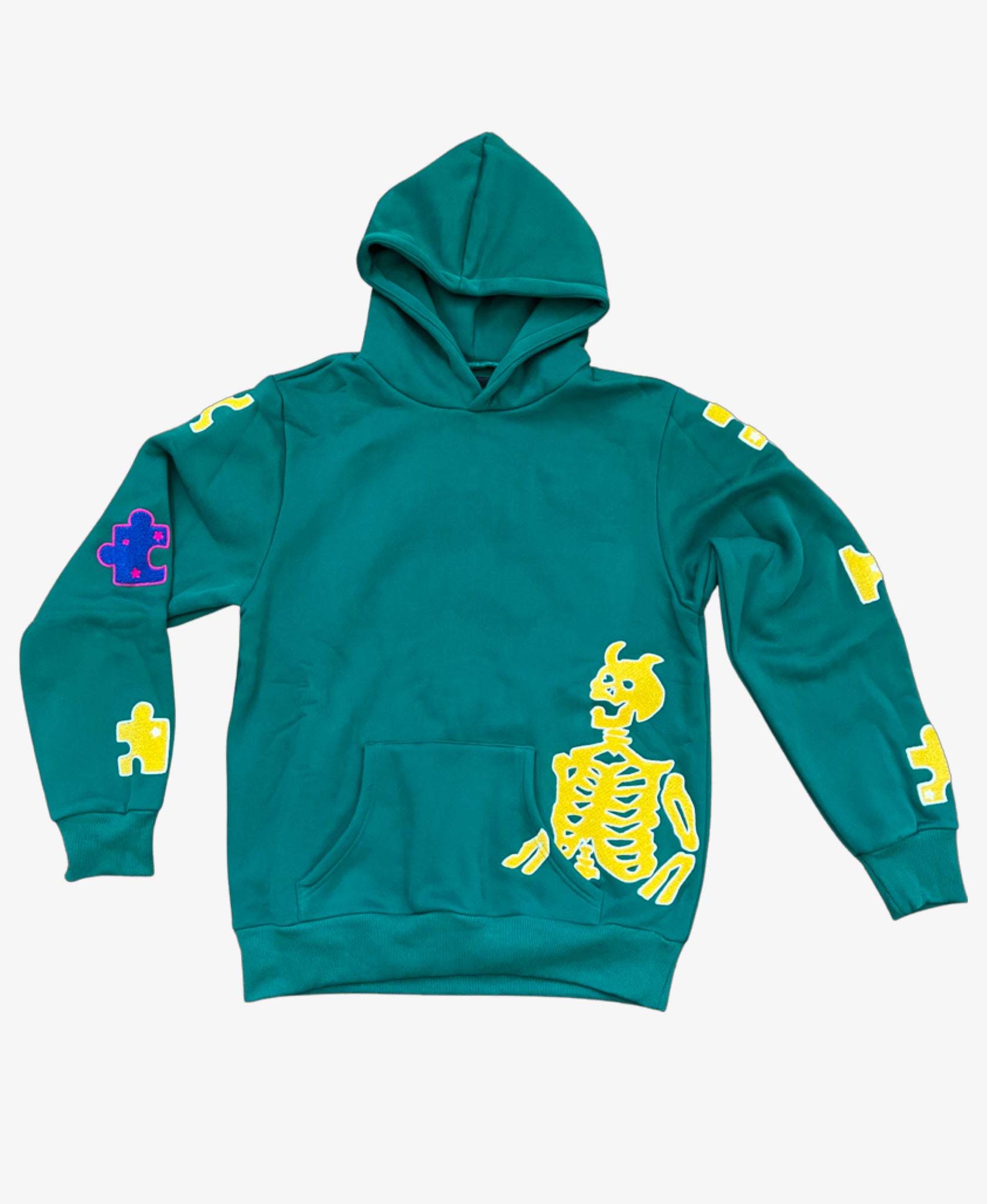Visibility - Light Green and Yellow Skeleton Hoodie