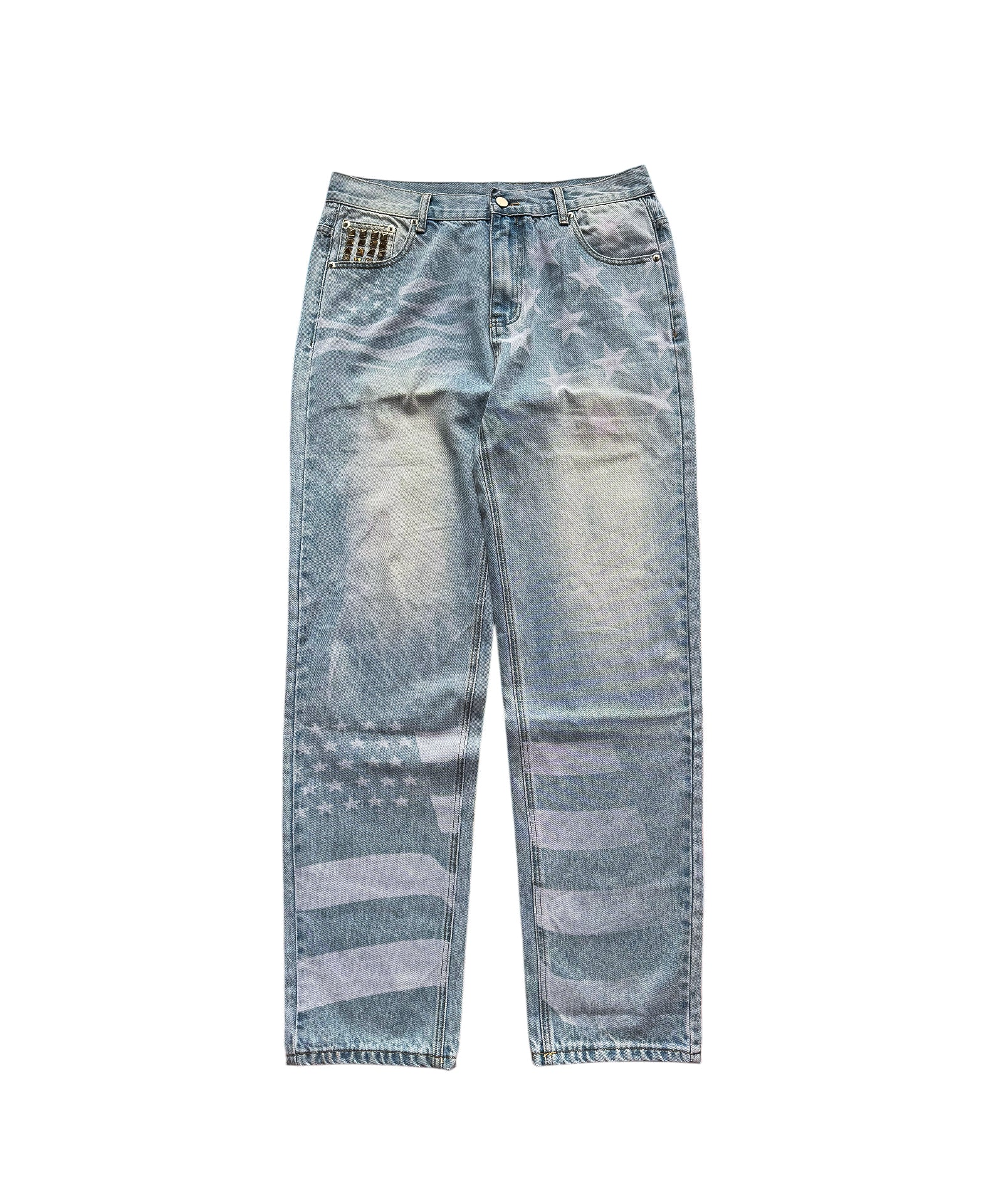 Stars & Stripes Jeans - Blue