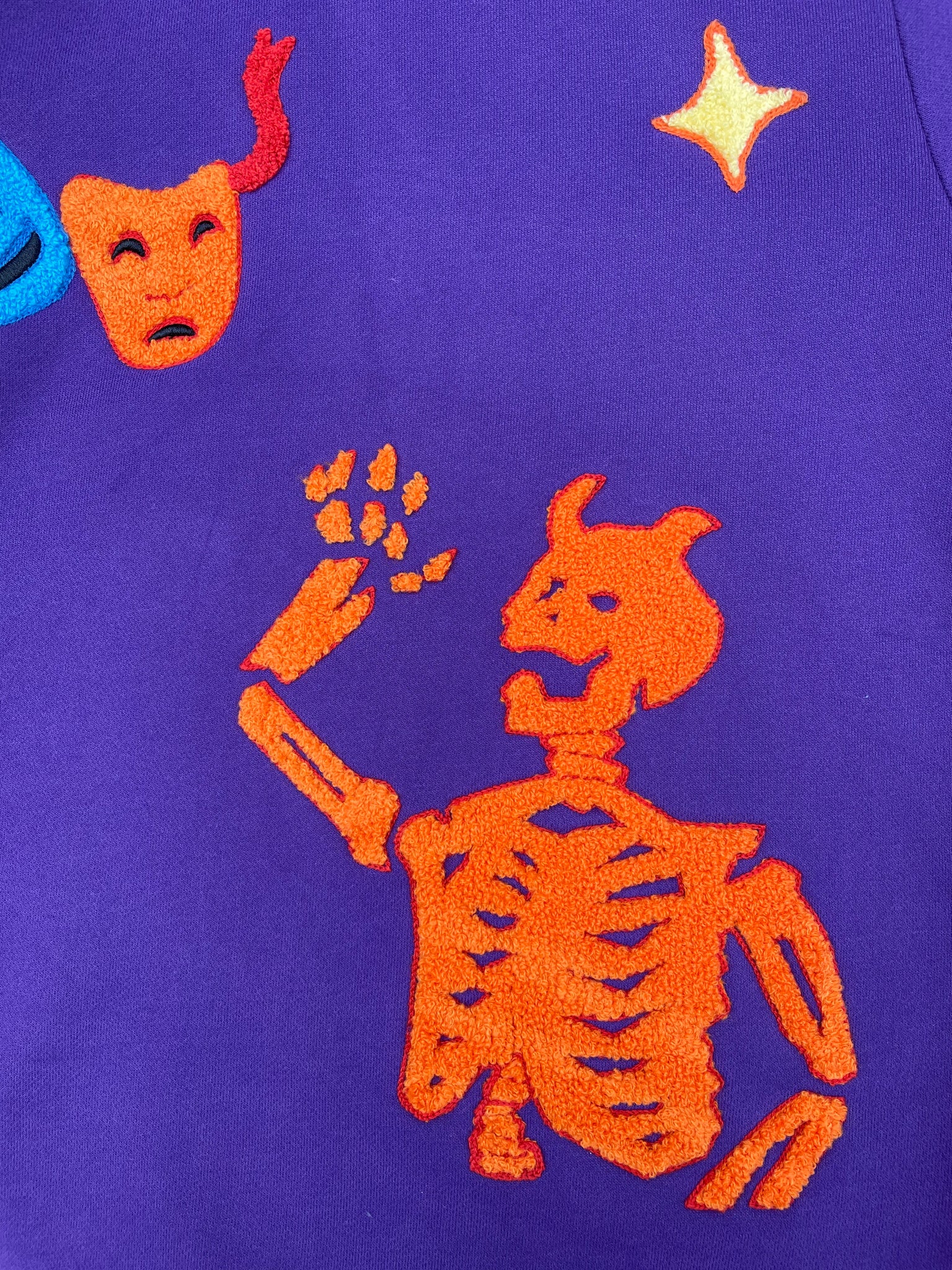 Two-Faced - Purple and Orange Skeleton Hoodie