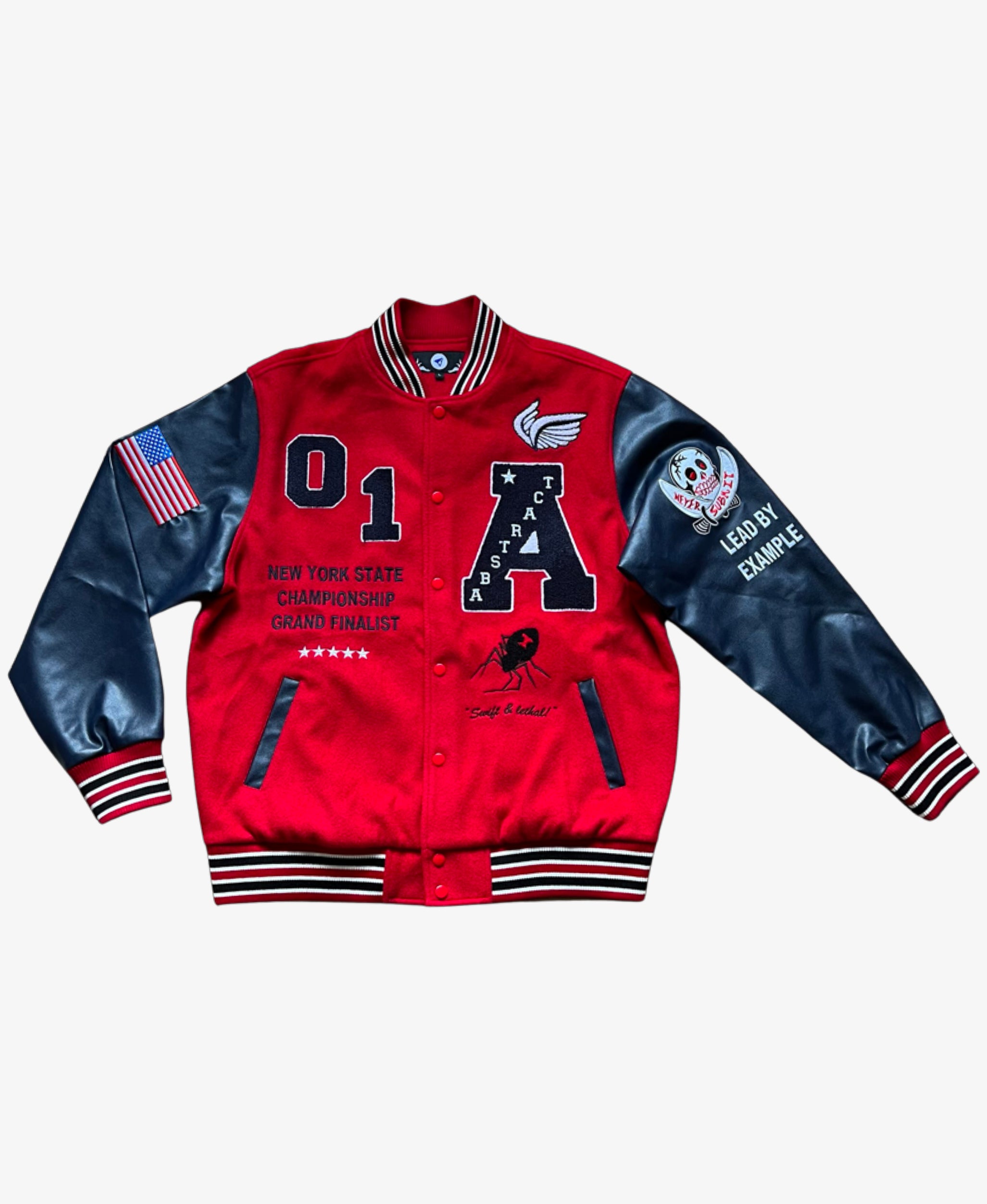 Lethality Varsity Jacket - Red – ABSTRACTBYJULES