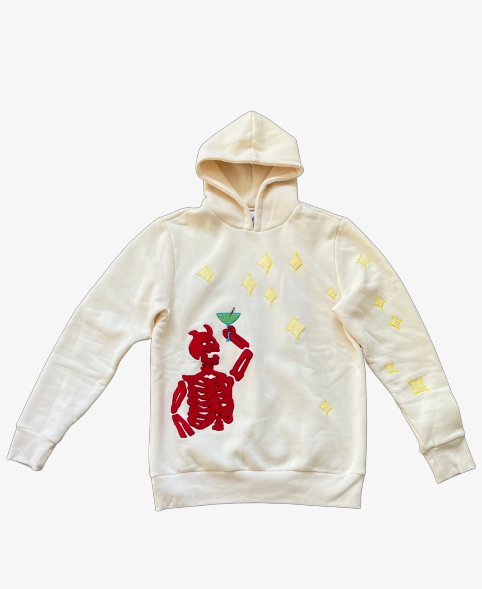 False Freedom - White and Red Skeleton Hoodie