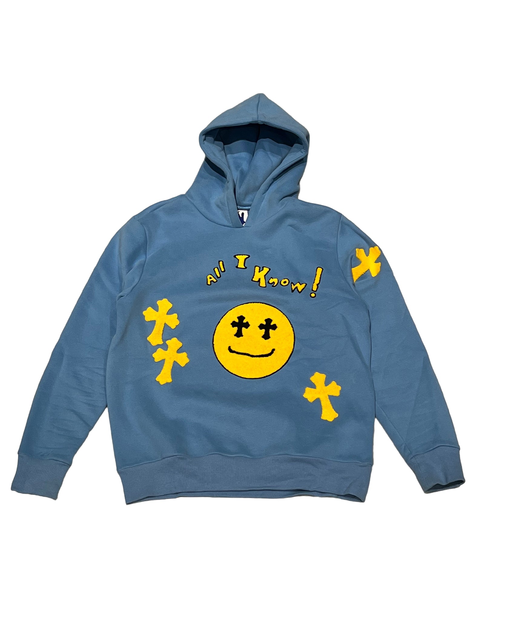 All I Know - Light Blue/Yellow Smile Hoodie