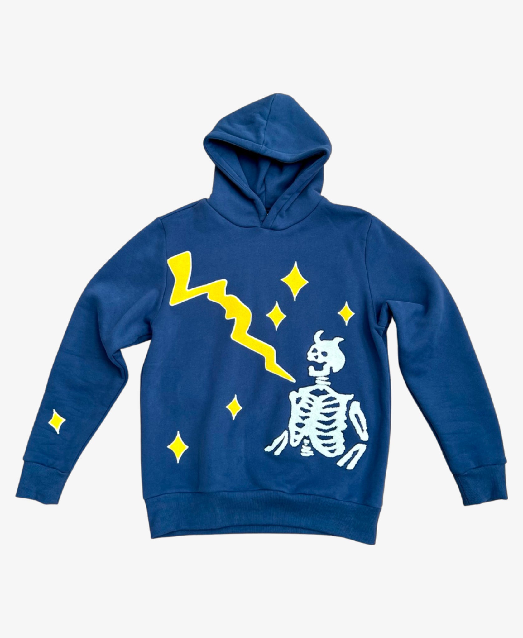 Thunderstruck - Blue Skeleton Lightning Hoodie