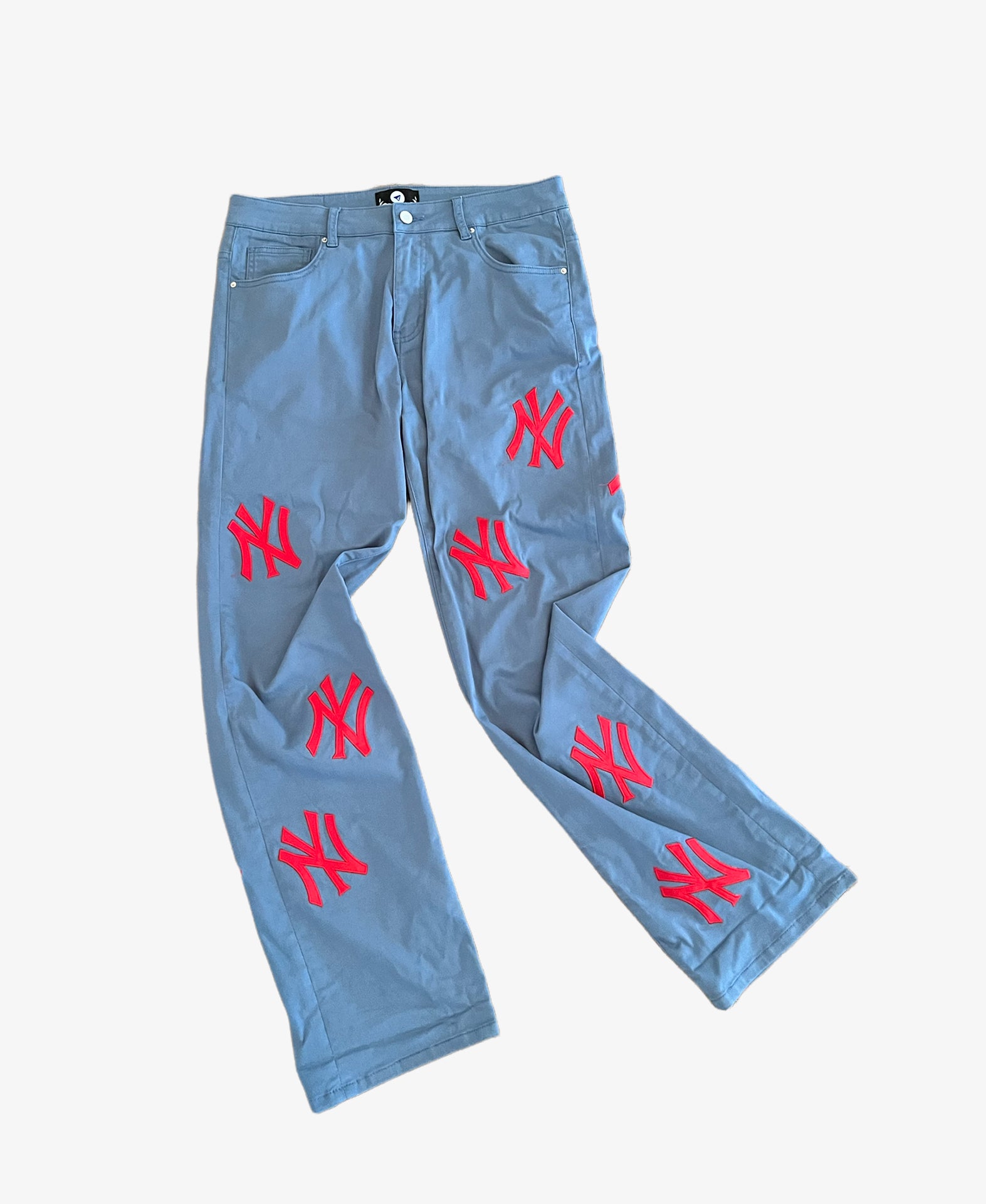NY Patch Jeans - Baby Blue